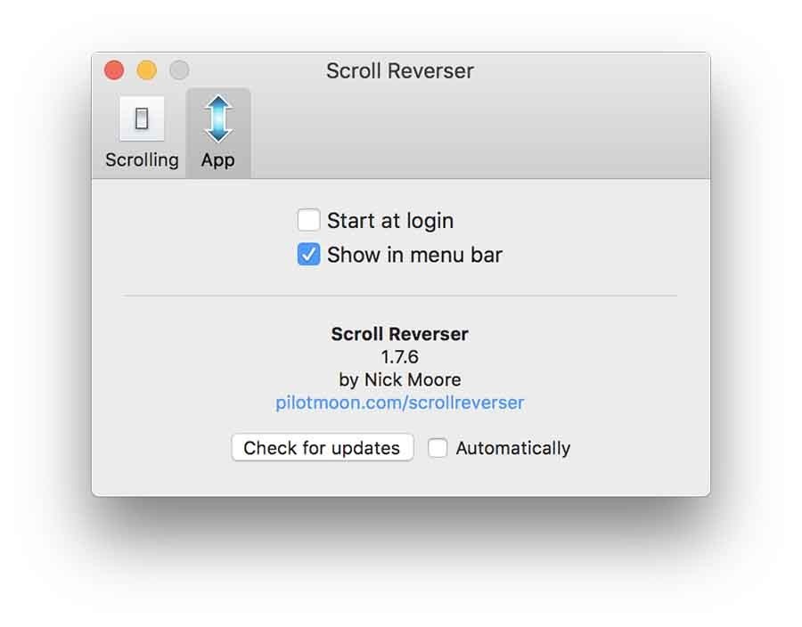Reverse Scroll App Mac